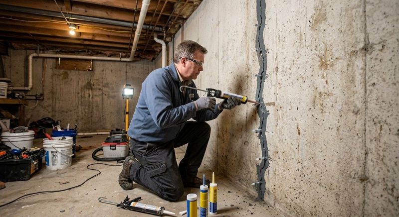 Basement Crack Repair in North Wales, PA