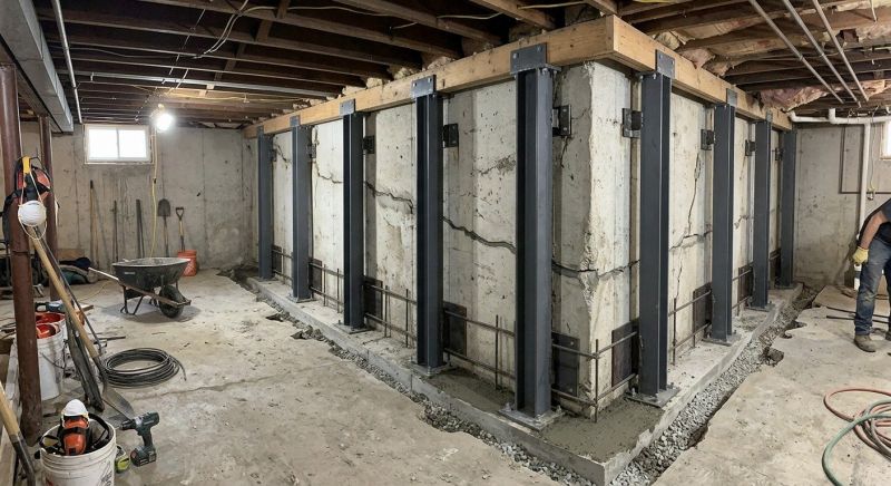 Basement Stabilization in North Wales, PA