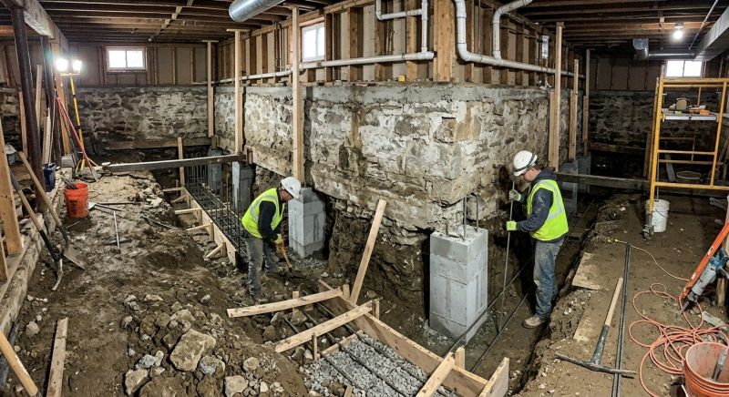 Basement Underpinning in North Wales, PA