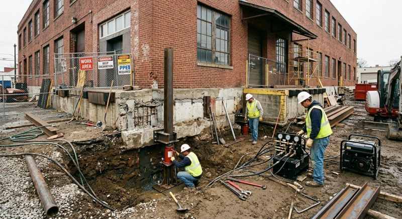 Building Foundation Repair in Green Lane, PA