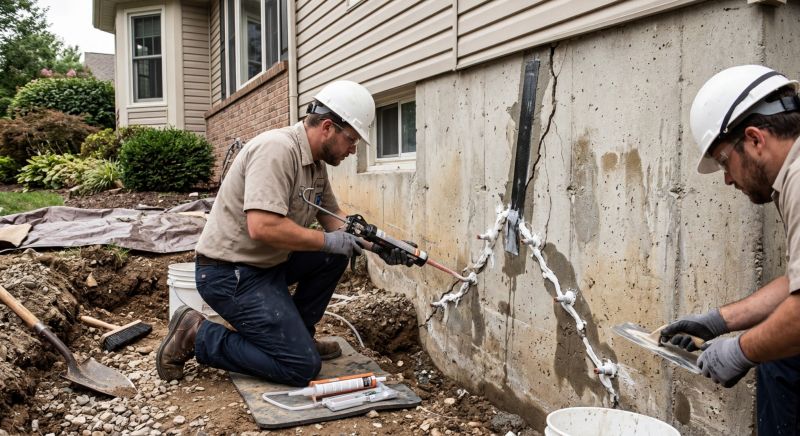 Cracked Foundation Repair in Cheltenham, PA