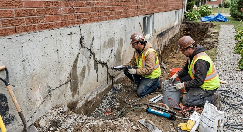 Cracked Foundation Repair in Glenolden, PA