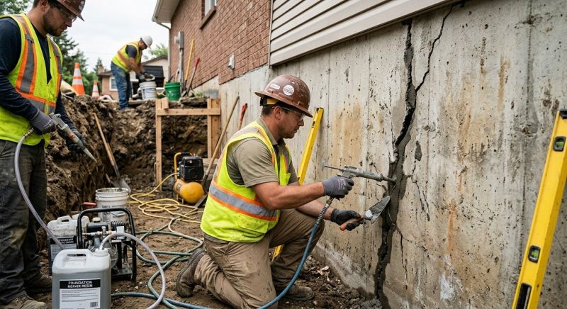 Cracked Foundation Repair in Hatfield, PA