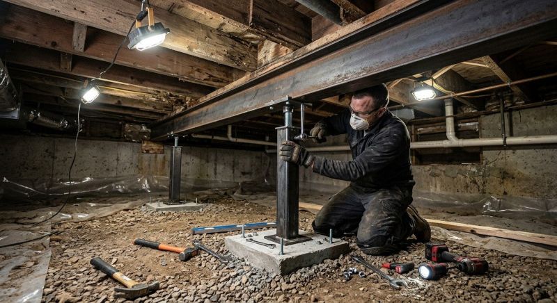 Crawlspace Structural Repair in North Wales, PA