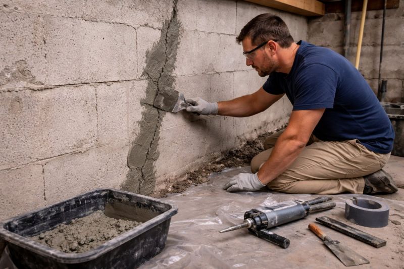 Foundation Crack Repair in Center Valley, PA