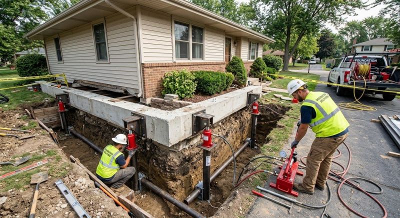 Foundation Jacking in Broomall, PA