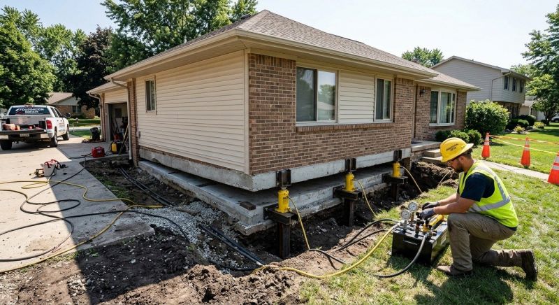 Foundation Lifting in Newtown, PA