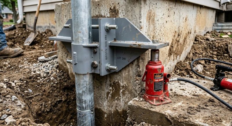 Foundation Pier Leveling in North Wales, PA