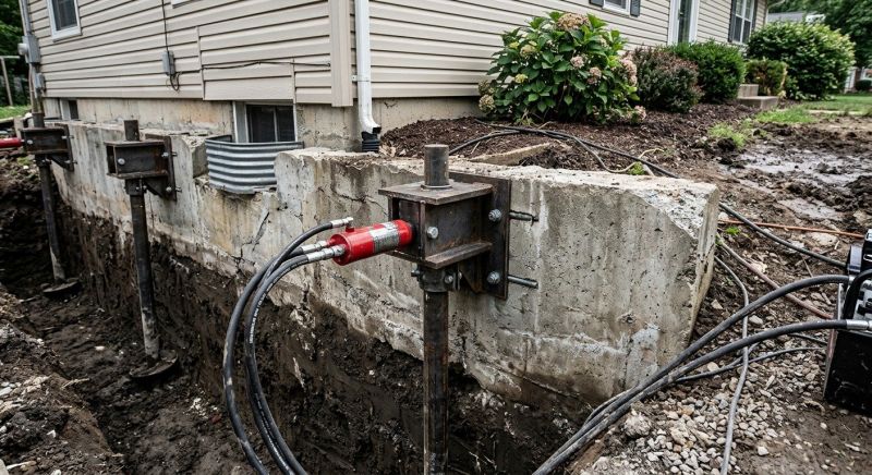 Foundation Pier Leveling in North Wales, PA
