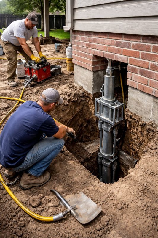 Foundation Pier Repair in North Wales, PA