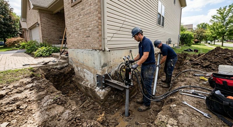 Foundation Settlement Repair in North Wales, PA