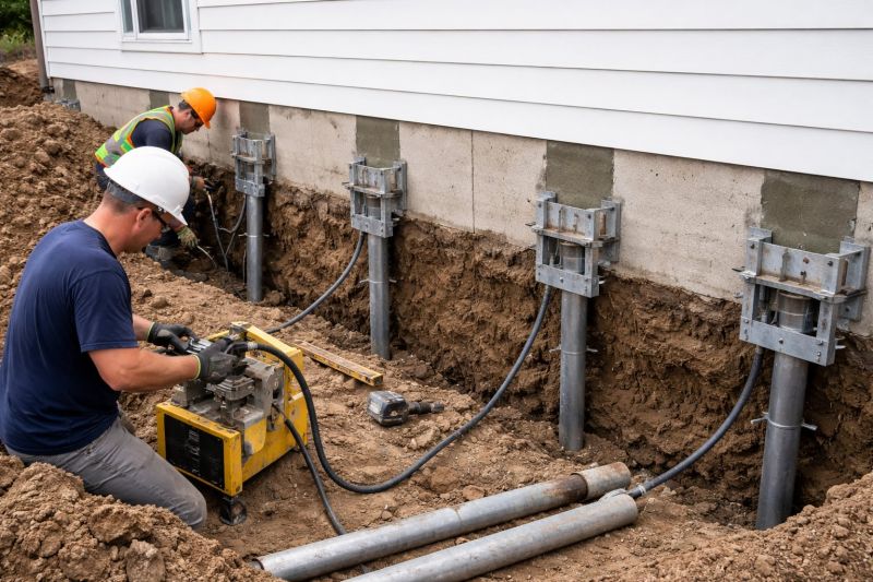 Helical Piers Installation in North Wales, PA