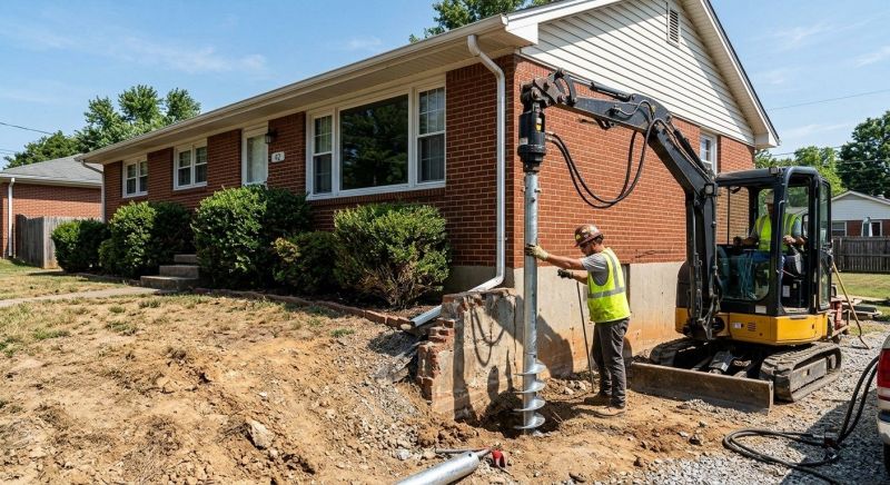 Helical Pile Installation in North Wales, PA