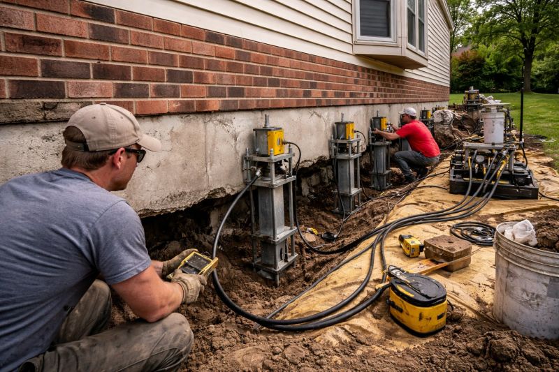 Settling Foundation Service in North Wales, PA