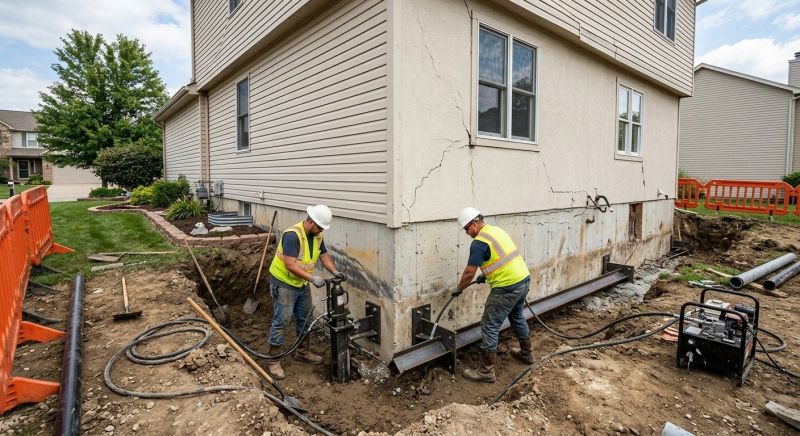 Sinking Foundation Repair in Devon, PA