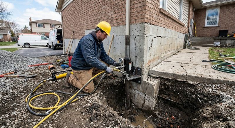 Sinking Foundation Repair in Fairless Hills, PA