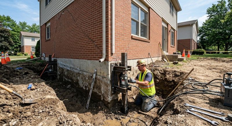 Sinking Foundation Repair in Haddonfield, NJ