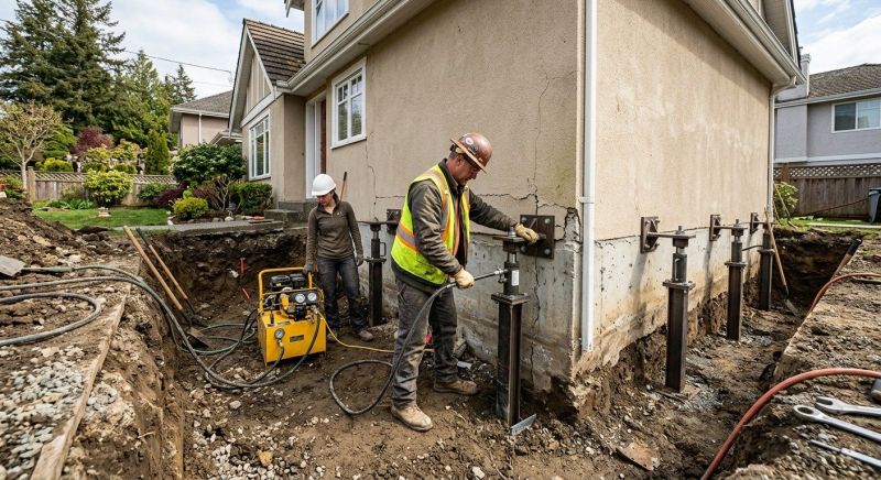 Sinking Foundation Repair in Harleysville, PA