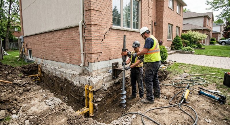Sinking Foundation Repair in Morrisville, PA