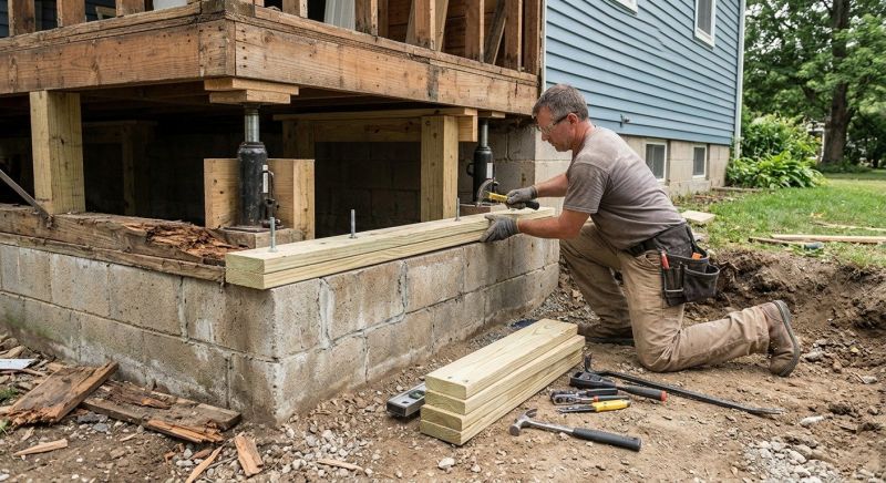 Sinking Foundation Repair in Springfield, PA
